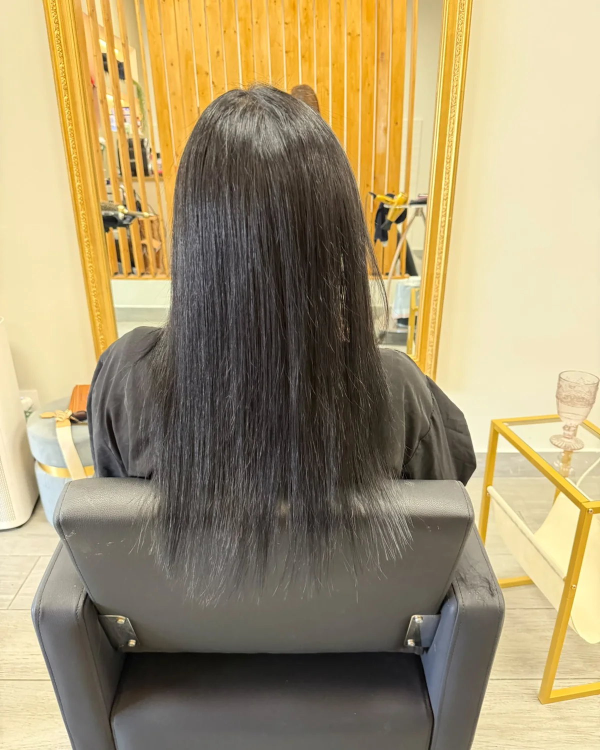 Antes: cabello previo al alisado brasileño